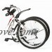 ZOYO 26” Folding Mountain Bike Foldable Hybrid 7 Speeds & Full Suspension for Adults Commuter Mountain Bike  Black/White - B07D336WRQ